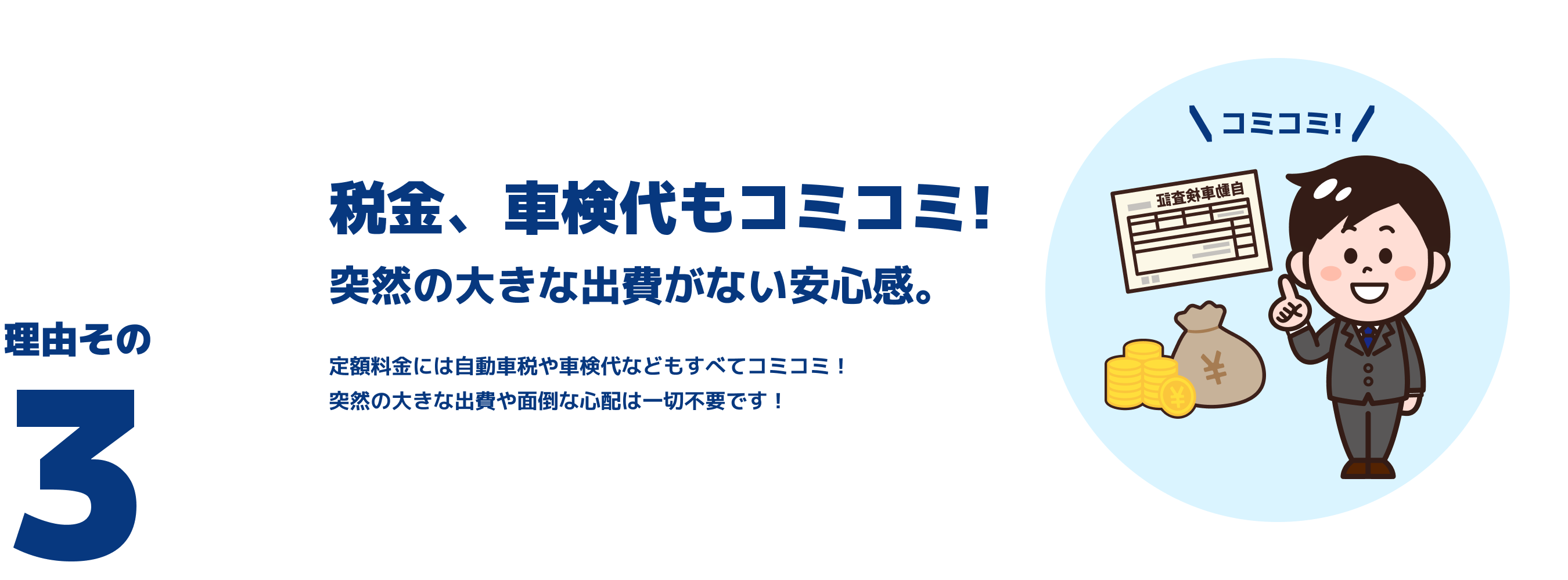 理由その３　税金、車検代もコミコミ！